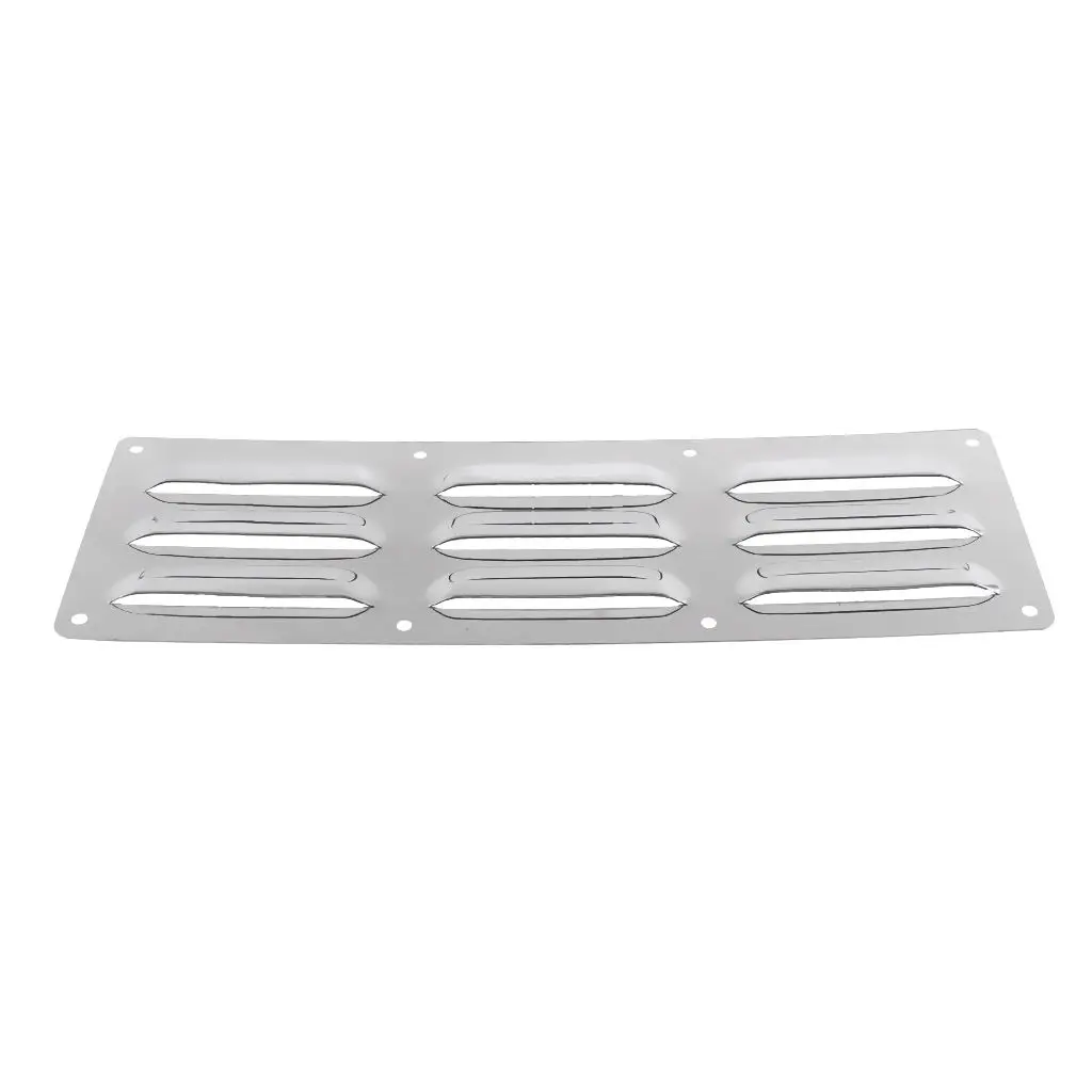 1 Pcs Boat 304 Stainless Steel Louver Vent Marine 9 Slots Rectangle Vent 10.2 x 3.4 Inch For Boat Marine Yacht Caravans RV Etc