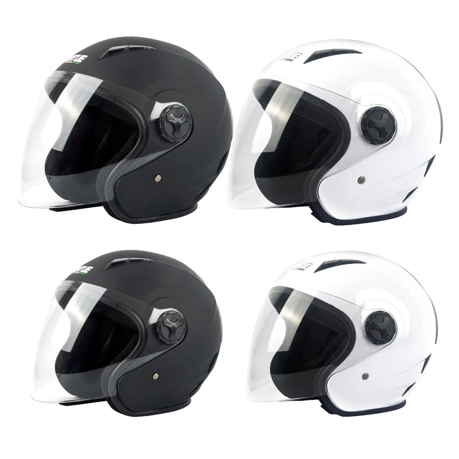 Motorcycle Helmets Electric Bicycle Helmet Open Face Clear Lens Visors Men Women Summer Scooter Motorbike Moto Bike Helmet