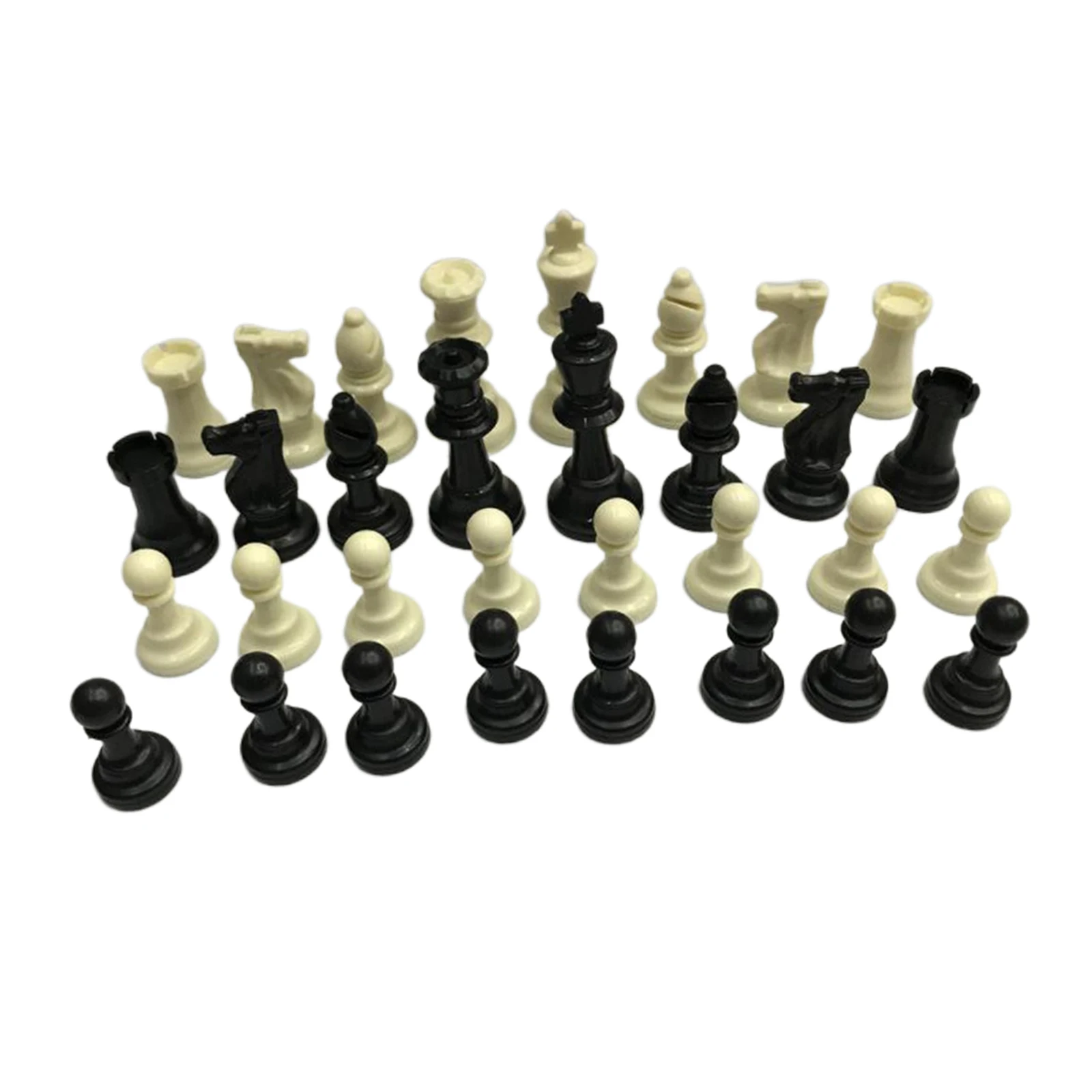 32pcs International Chess Pieces Set Chess Set Portable 75mm King No Board