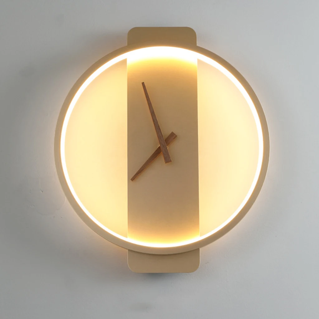 Modern Minimalist Silent Wall Clock LED Lamp Wall Art Living Room Personality Household Watches Silent Wall Clocks Home Decor