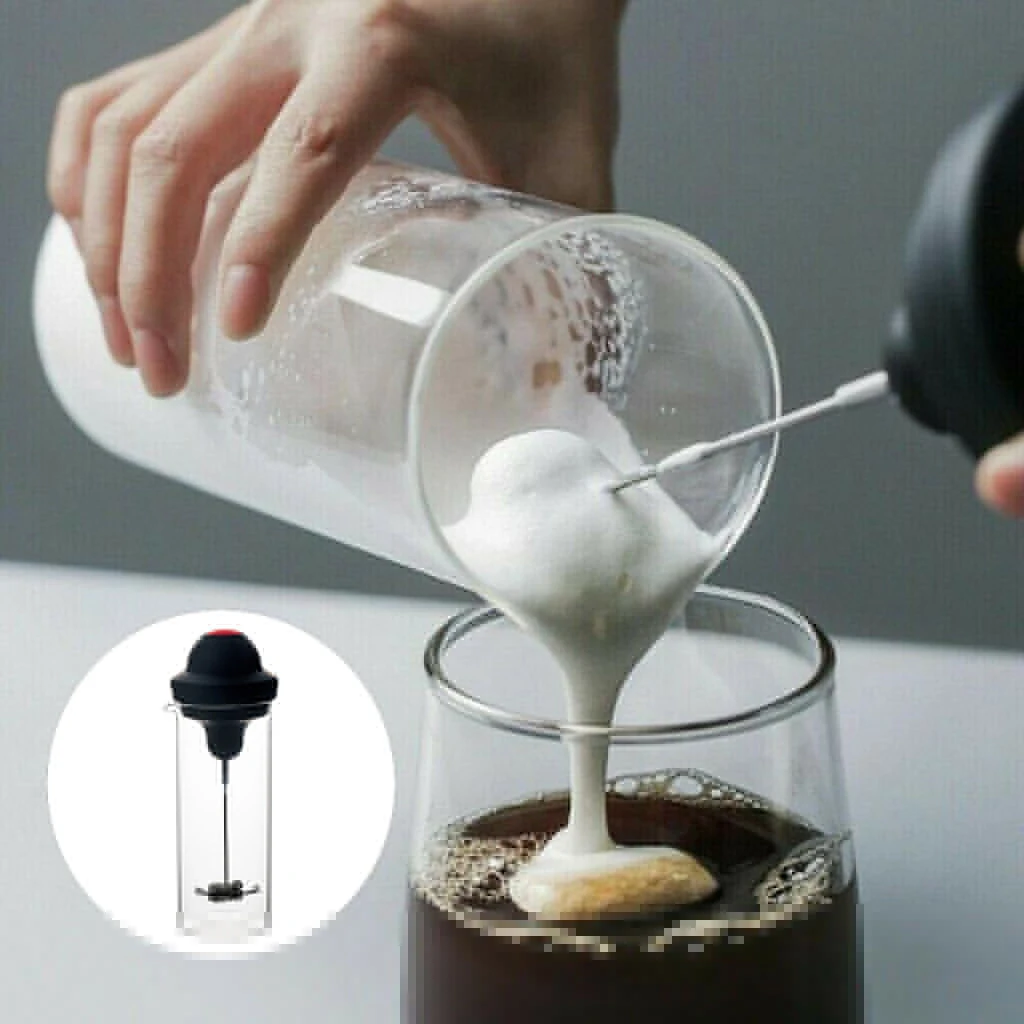 Milk Frother Cup Stainless Steel Foamer Mixer Coffee Milk Foaming Machine for Coffee Cappuccino Matcha Whisk Drink