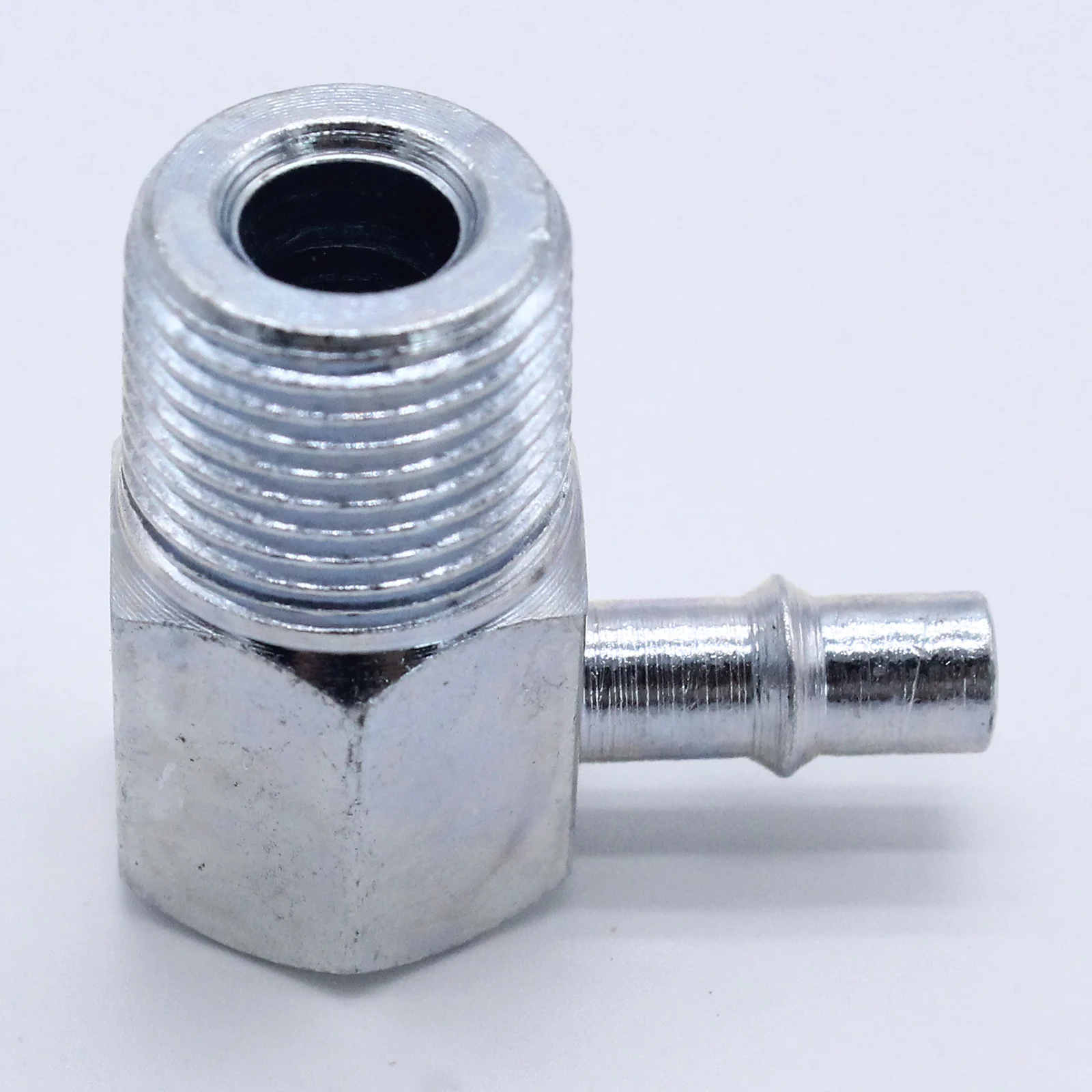 Zinc Steel 90 Degree Intake Manifold Vacuum Fitting 3/8
