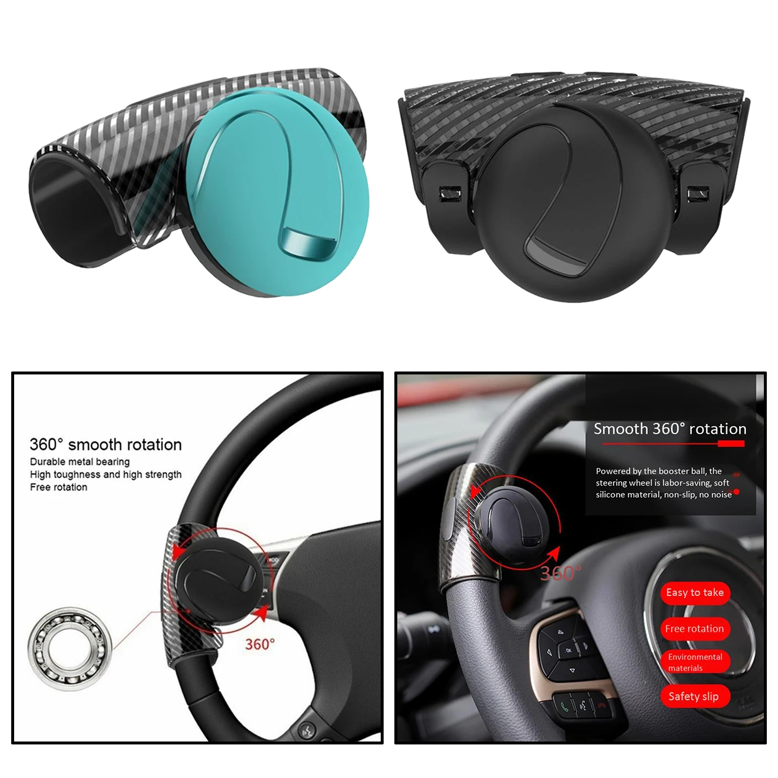 Universal Safe Car Steering Wheel Spinner Silicone Handle Knob Booster Ball Universal Safe Car Steering Wheel Spinner Silicone Handle Knob Booster Ball