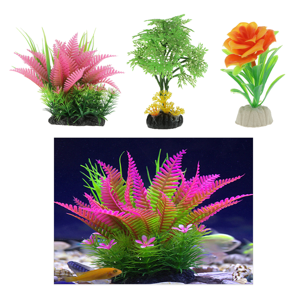 Aquarium Plastic Plants, Wonderful Prop for Kitchen Countertops, Dining Table