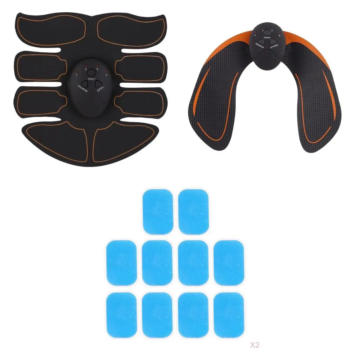 Electric Unisex EMS Muscle Stimulating Muscle Toner Abs Trainer Gear Pad