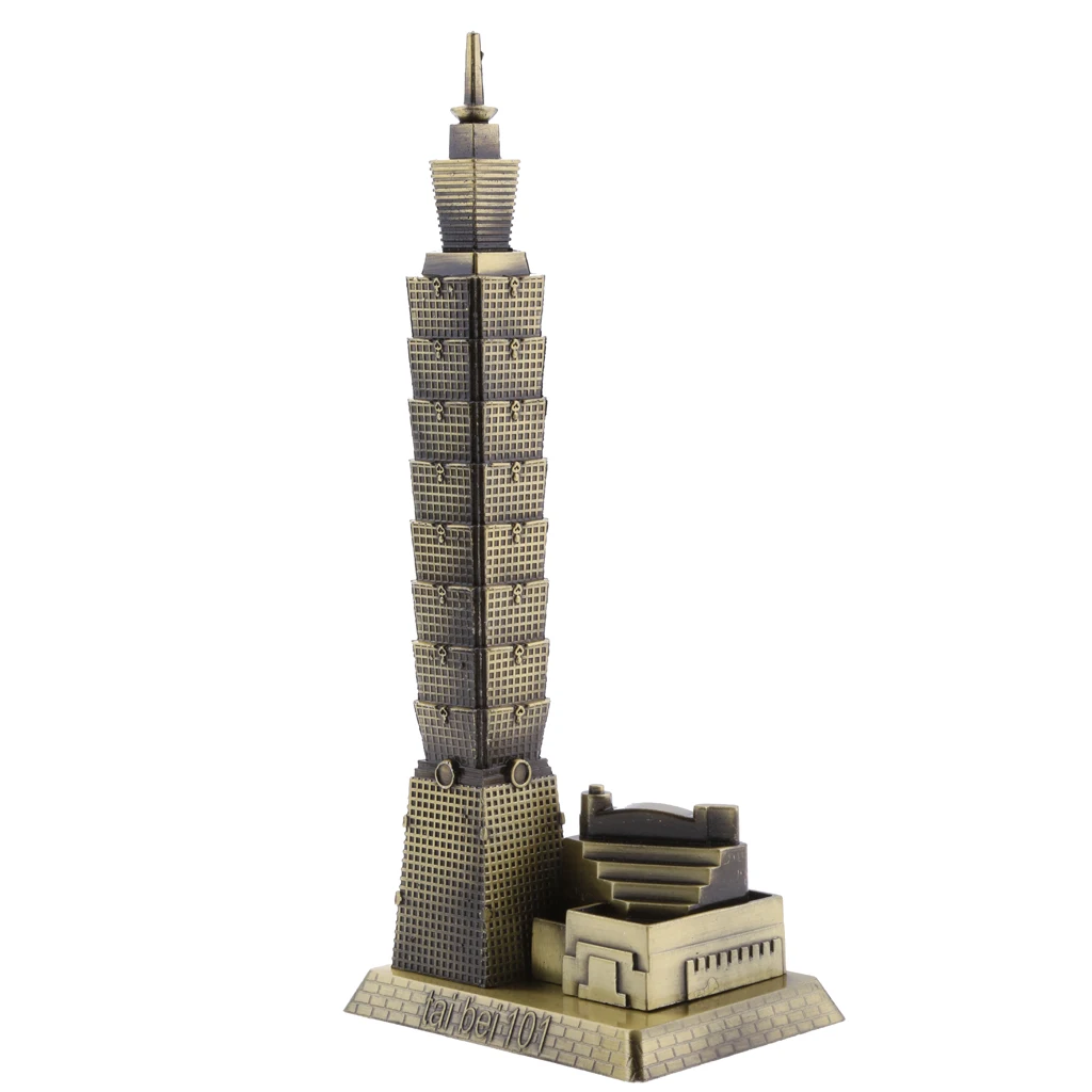 Taipei 101 Tower Building Architecture Figurine Statue Model of Taiwan Desktop Ornament Travel Souvenir Gift