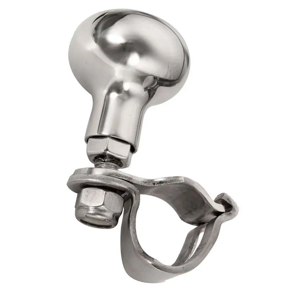 Boat Steering Wheel Maneuvering Knob Spinner Handle  - Stainless Steel (Silver)