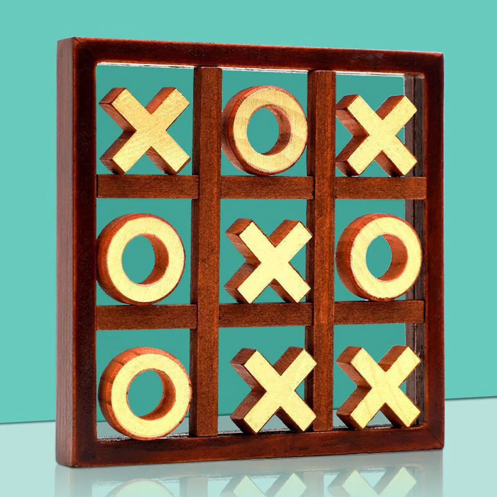 Tic Tac Toe for Kids and Adults Family Games Traditional Classic Board Games Wood Rustic for Family and Kids Games