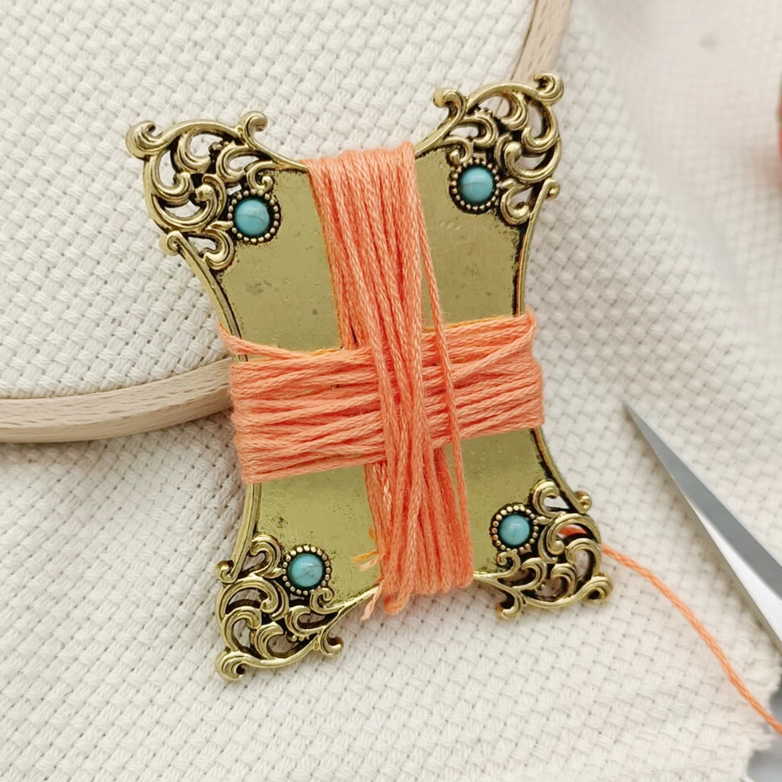 Embroidery Thread Holder Floss Craft Bobbin Cross Stitch Storage Holder Metal Sewing Thread Board Thread Organizer