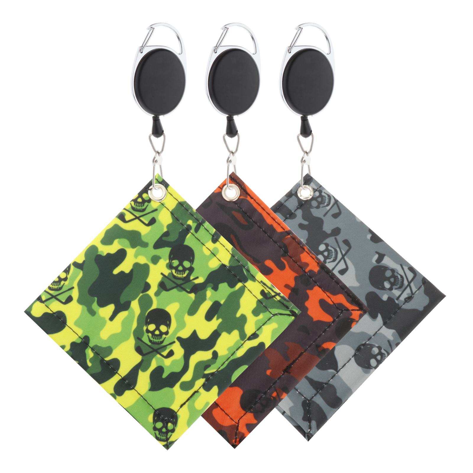 Square Golf Ball Cleaning Towel Portable Microfiber Wiping Cloth Mini 4.3 x 4.3 inch Cleaner Towel Pocket Golf Accessories