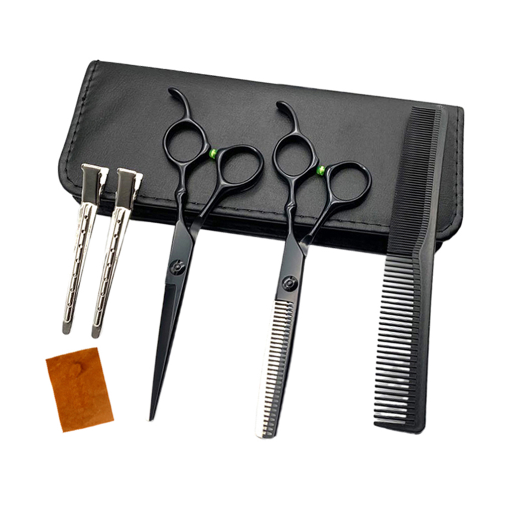 6.0'' Salon Hair Cutting Scissors Barber Hair Shears  Styling Set Kit