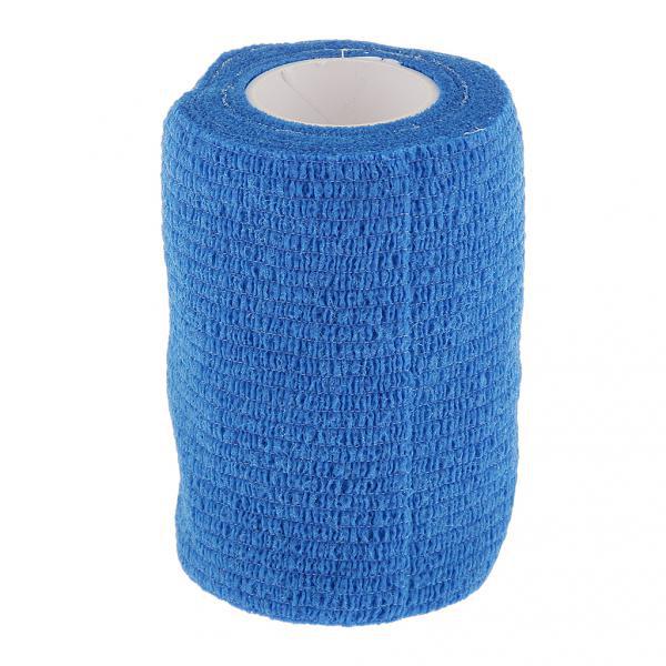 7.5cm Blue First Aid  Health Self Adhesive Elastic Bandage Gauze Tape