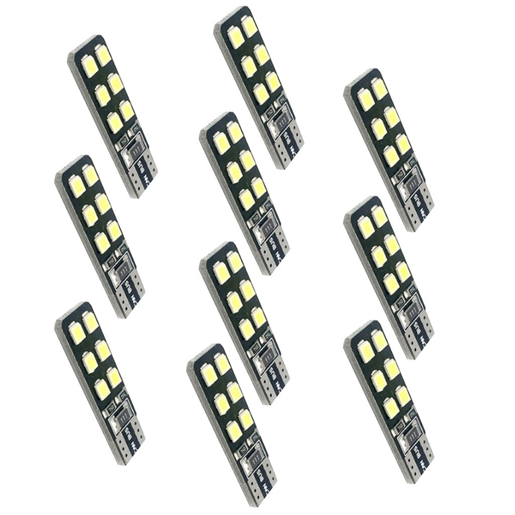 10pcs T10 2835 12SMD LED Car /Meter/Reading Light Width Lamp Bulbs White Conversion Kit