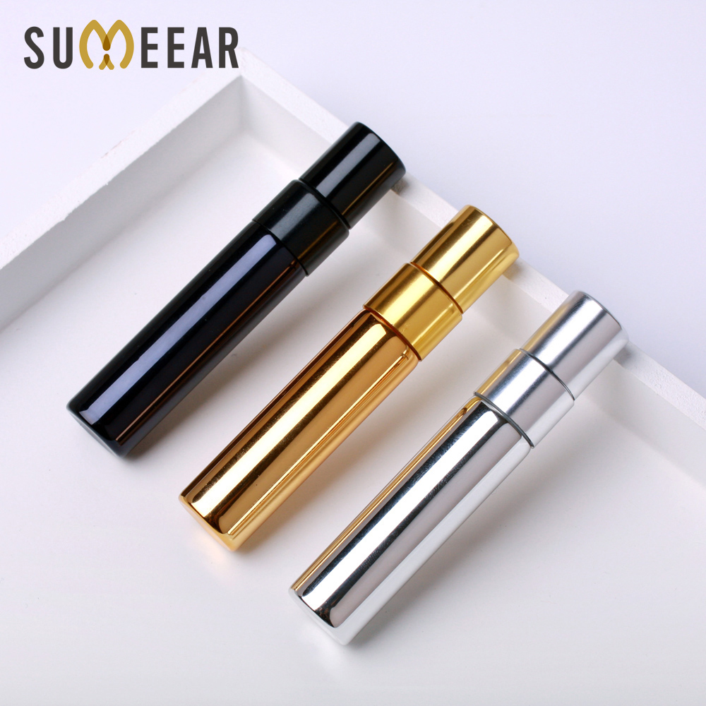 Best of 100 PCS / Lot 5ml Mini Perfume Bottle Aluminium Spray Atomizer Bottles Sample Empty Gold Silver Black Glass Vials Reviews & Tips