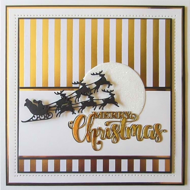 MERRY Christmas Dies Cut Word Metal Cutting Stamps Craft Scrapbooking