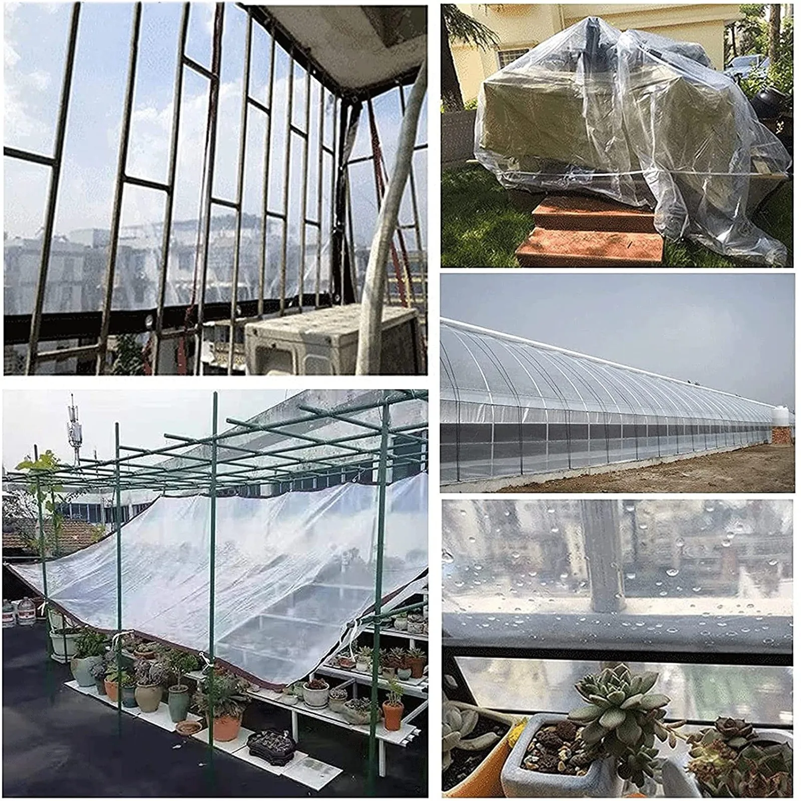 Bâche transparente en vinyle imperméable et robuste transparente _ 0,8 x 1,5 m isolation anti-vieillissement 0,35 mm d'épaisseur pour auvent terrasse bâche en verre souple 