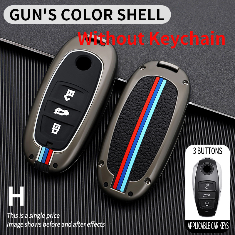 Nuovo supporto di copertura chiave dell'automobile in lega di zinco di alta qualità per Volkswagen VW Touareg 3 pulsanti Fob accessori senza chiave - Haf7e54f565cd431d8b6404f11d169aa3G