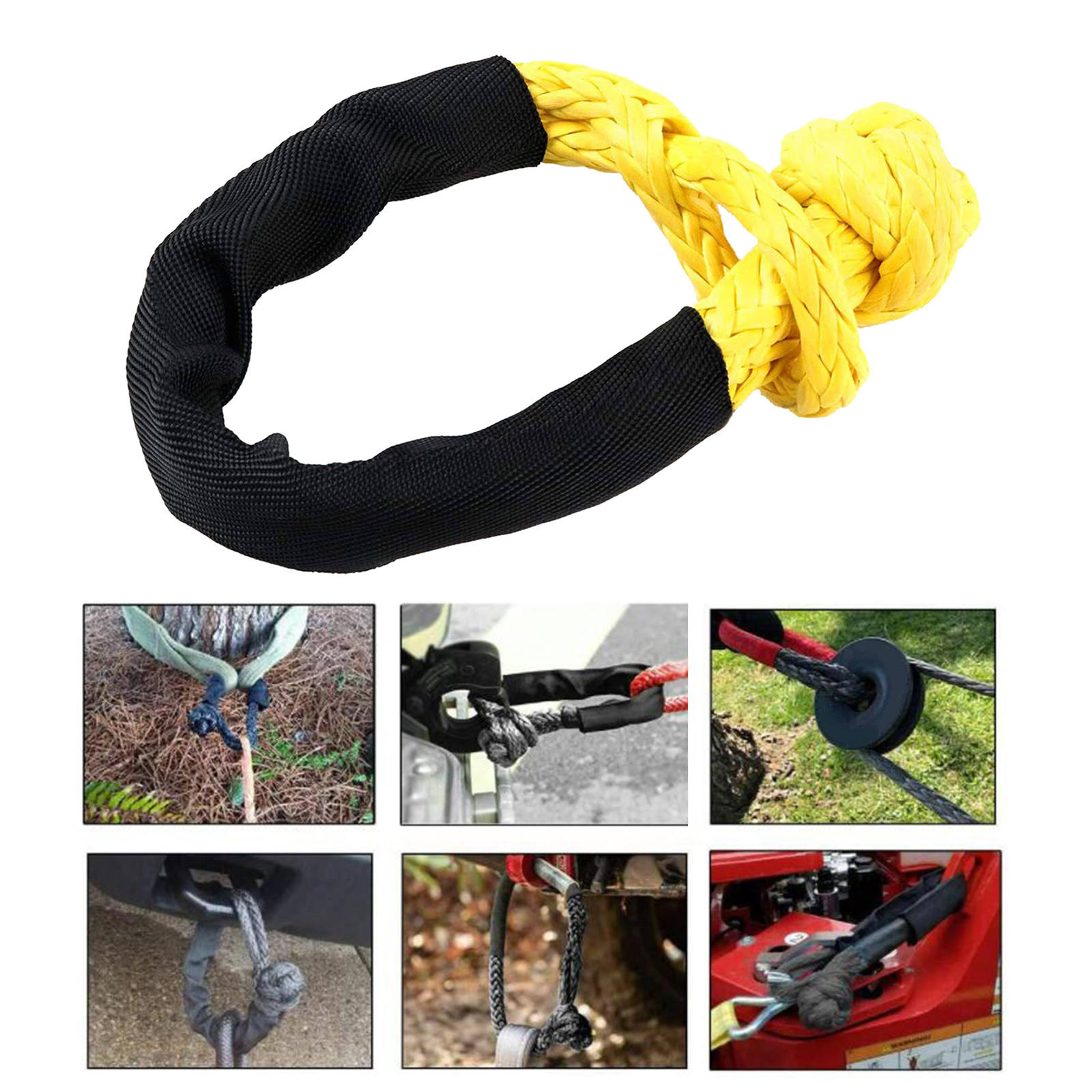 Strength Rope Tow Pull Rope Off-Road Winch Shackle for Car Broke Down