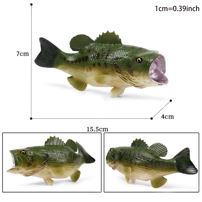 Modelo de Peixe Baixo para Decoração Artificial Realista Peixe Simulado Grande Boca W3jf 6 Cheap Brincadeiras e piadas