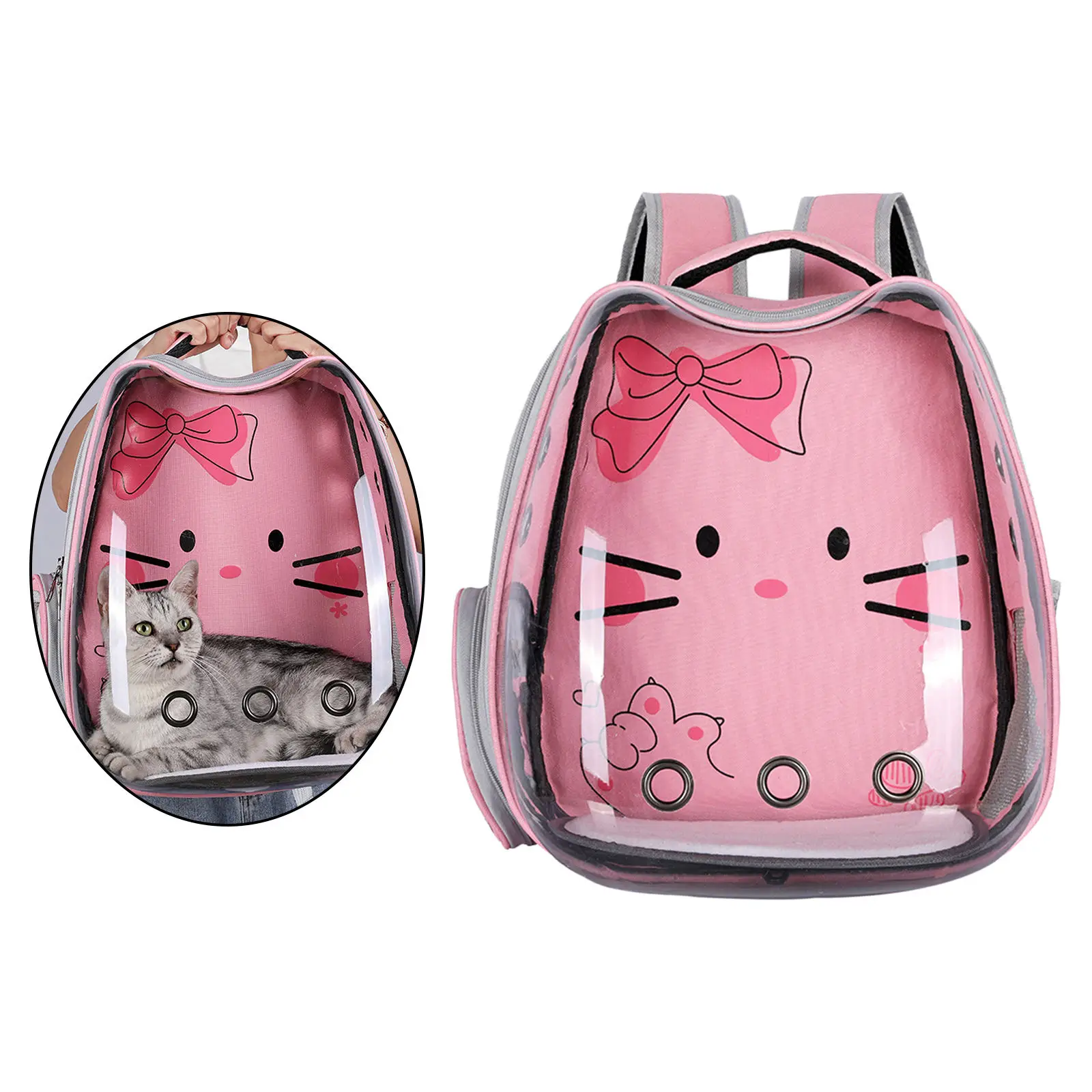 Pet Carrier Package Transparent Bubble Backpack Clear Cute Bubble Bag Astronaut for Camping Small Pet Small Animals Small Dogs