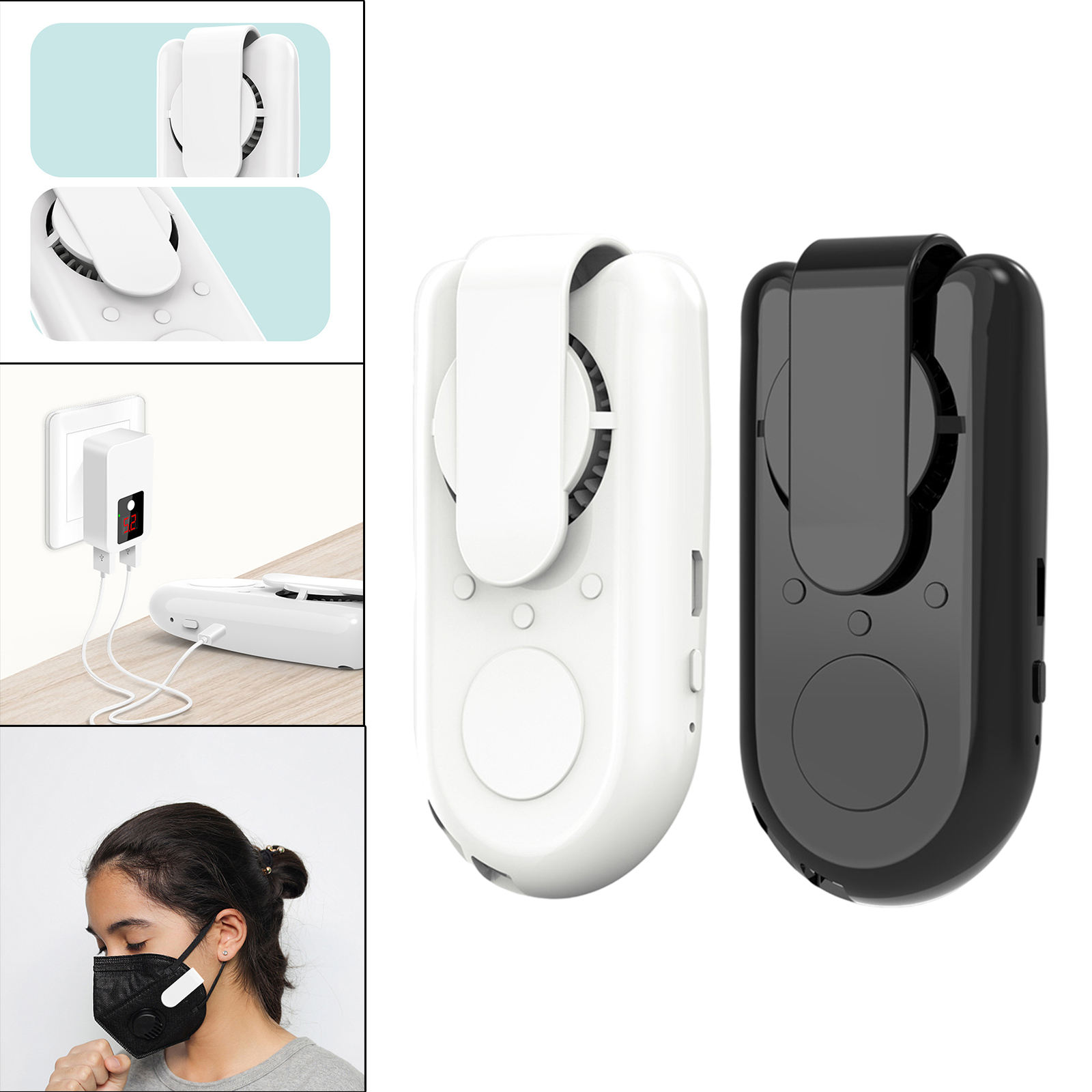 Outdoor Electric Clip-on Fan for USB Face Mask Cooling Creates A Wearable  Mask Make Breathing Easier with USB