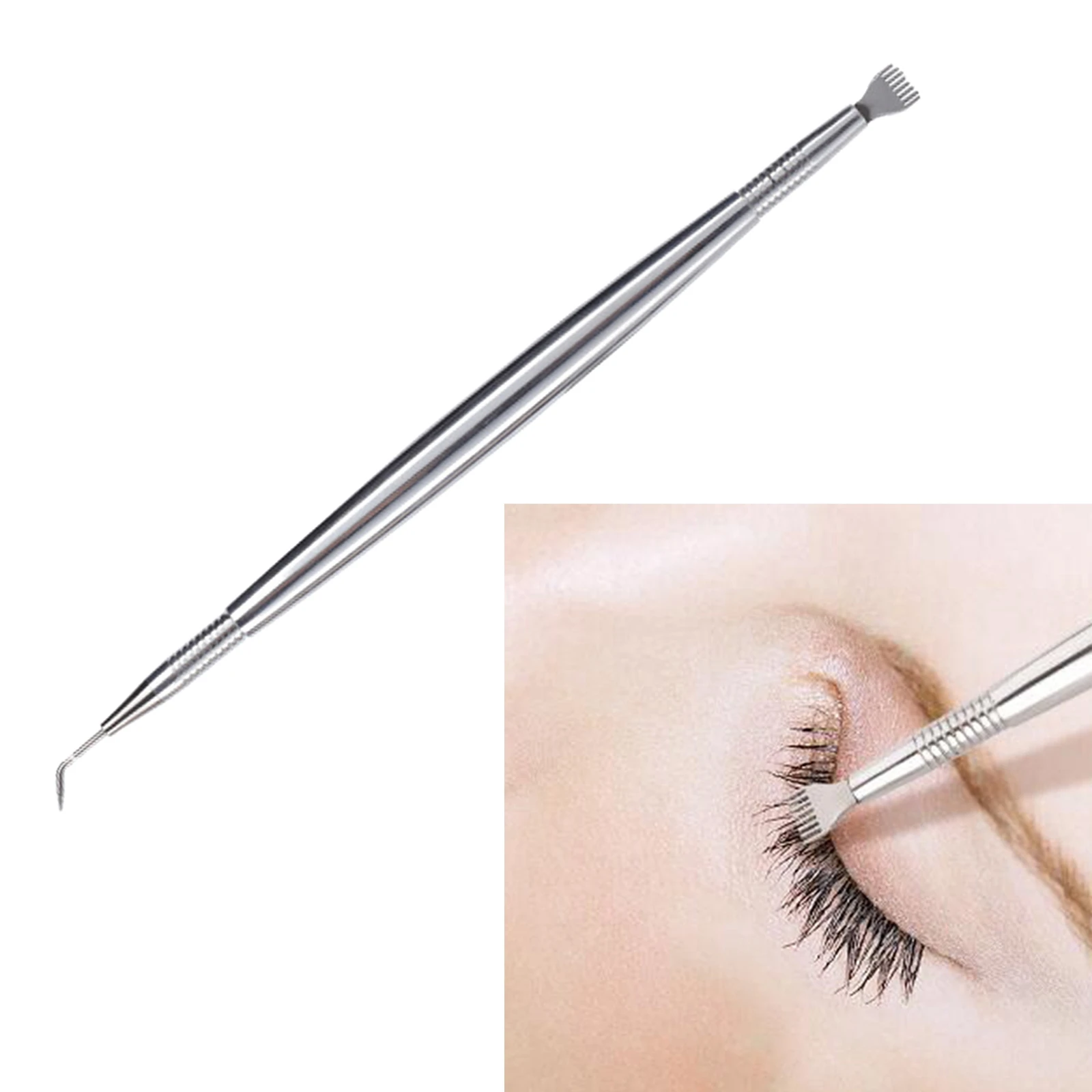 3 in 1 Eyelashes Seperator Perm Tool Tinting Lifter for Beginner Stainless Steel