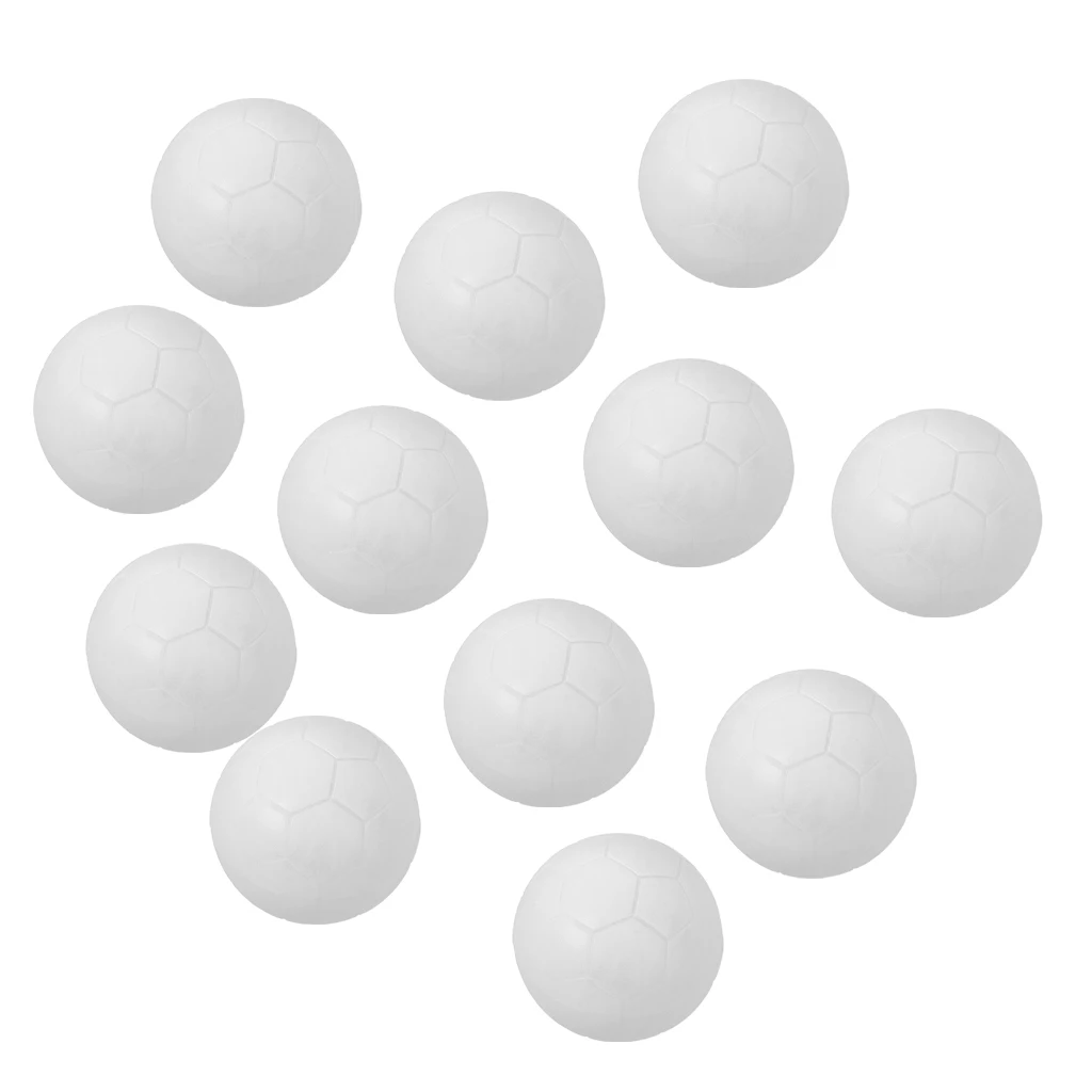 12pcs 32mm White Mini Soccer Balls Foosballs Replacement Table Football Balls Made form Environmentally Friendly Plastic