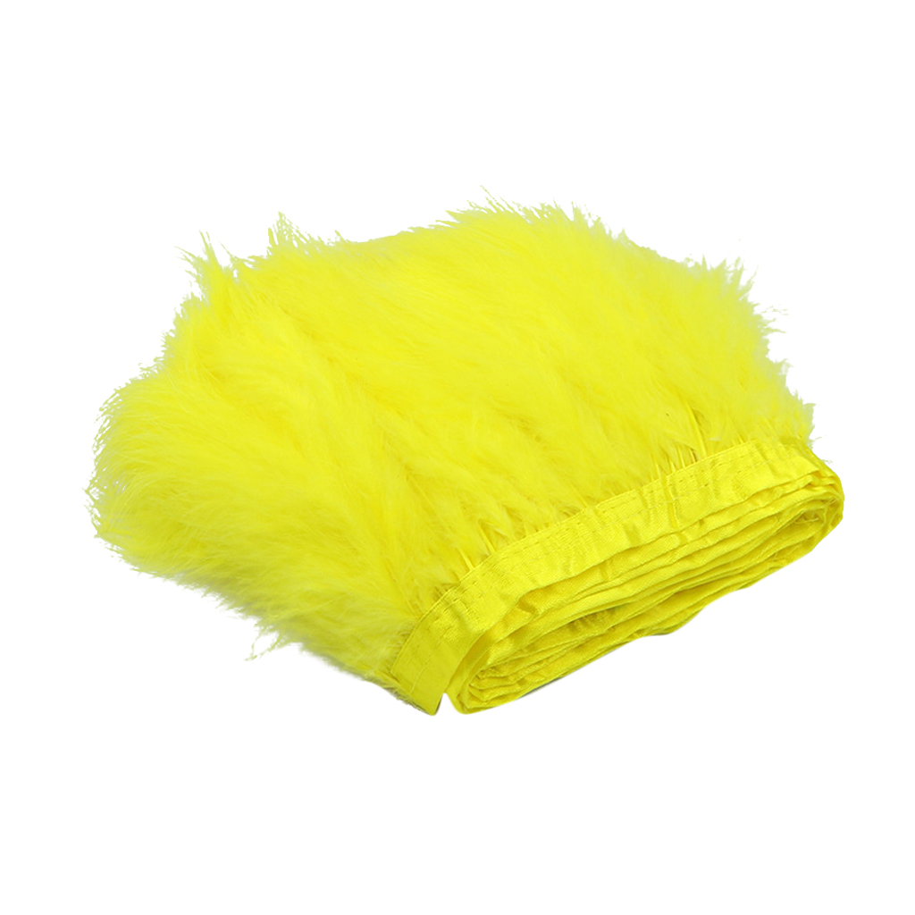 2 Meters Dyed Turkey Feather Fringe Trim 12-16cm Fabric Ribbon Feather Trimming Skirt Dress Clothing Trims DIY Costumes Decor