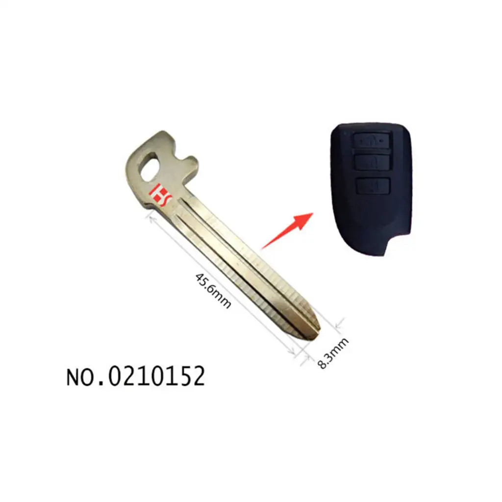 Uncut  Emergency Key Insert Replacement for Toyota Verso Vios  2013+ car