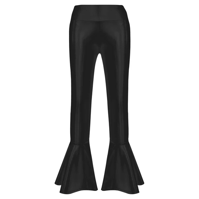 B91xZ Girls Jeans for Kids Waist Flare Leg Pants Casual Long Bell Bottom  Jeans Trousers (Black, 10-12 Years)