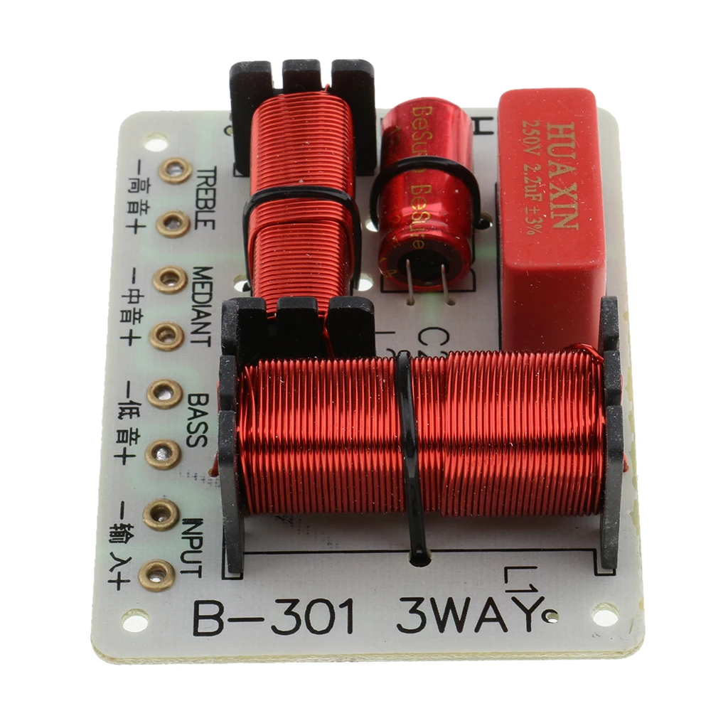 B-301 180W Speaker Audio Frequency Divider 3 Way Crossover Filters Board