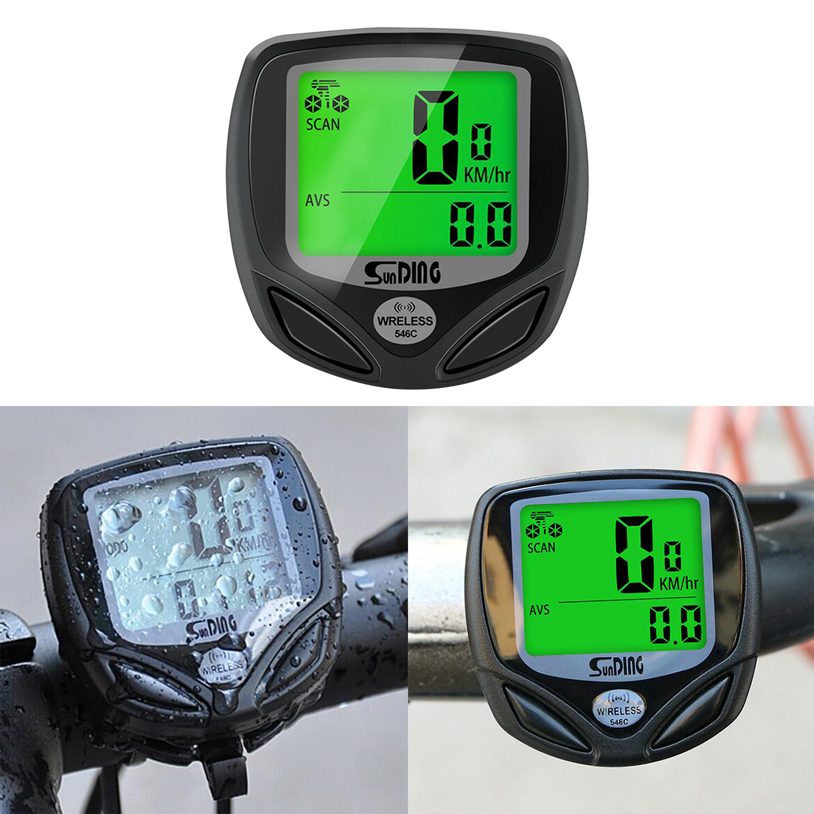 Motor Bike Speedometer Waterproof Wireless Bicycle Computer Cycling Odometer Speed Meter Multi-Function LCD Backlight Display