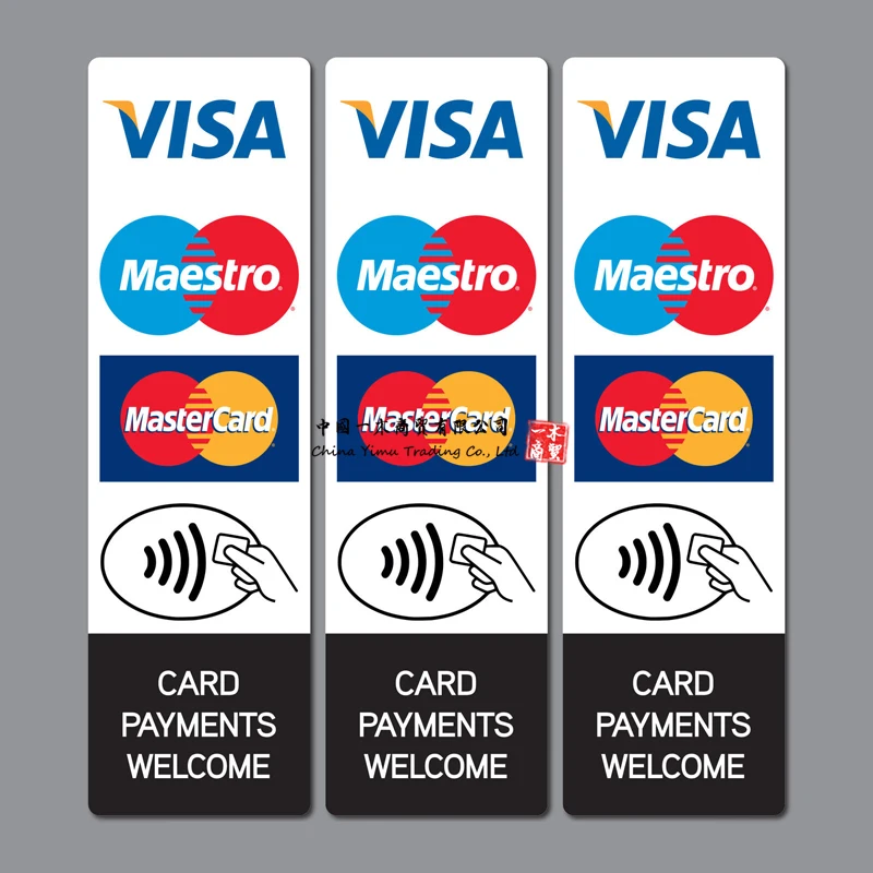 Vanity Contractor breathe Adesivi per pagamenti con carte di credito senza contatto negozio di Taxi  Visa carte di credito Maestro|Adesivi per auto| - AliExpress