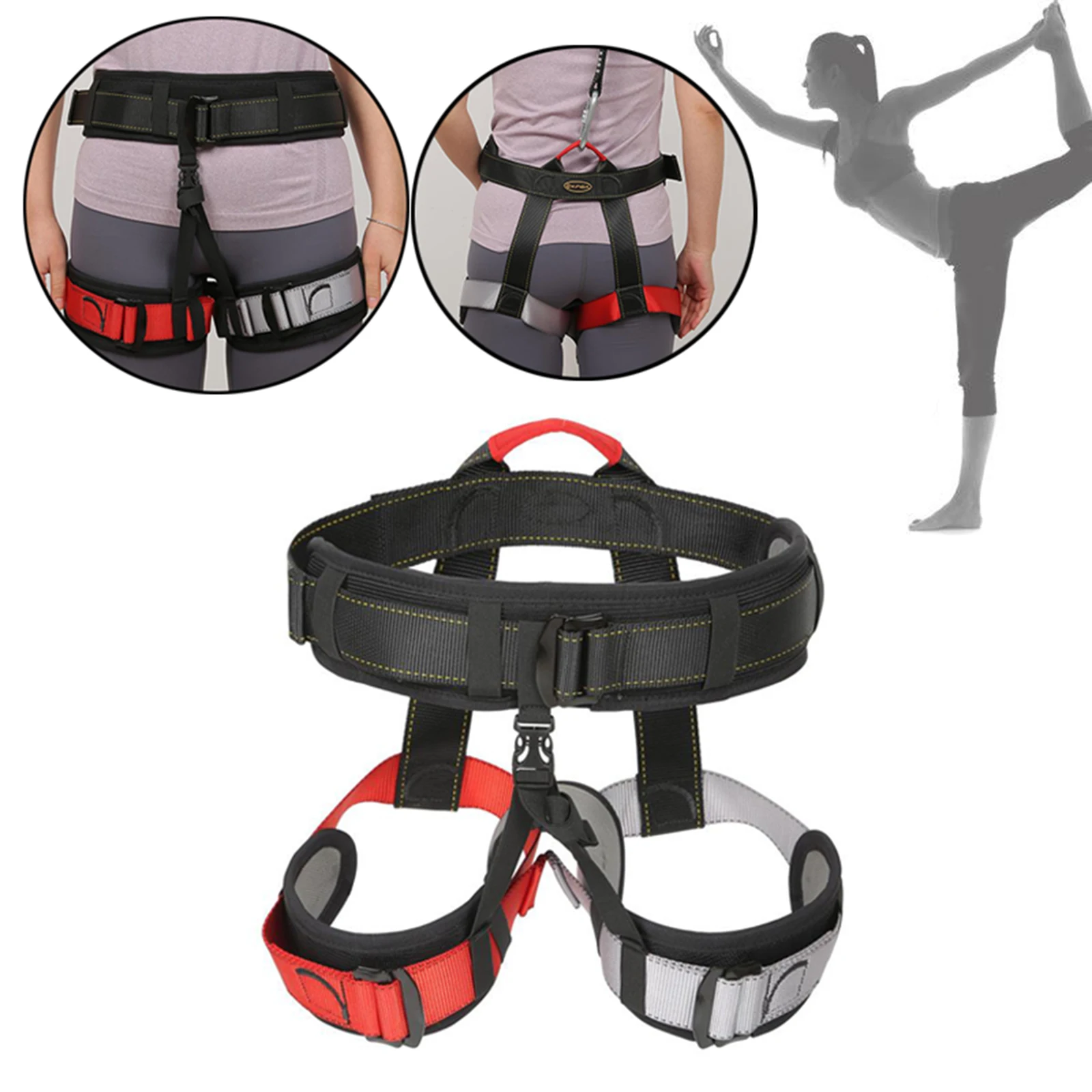 Half Body Climbing Harness Waist Safety Harnes Belts for Mountaineering Rock Climbing Rappelling Tree Climbing Strap