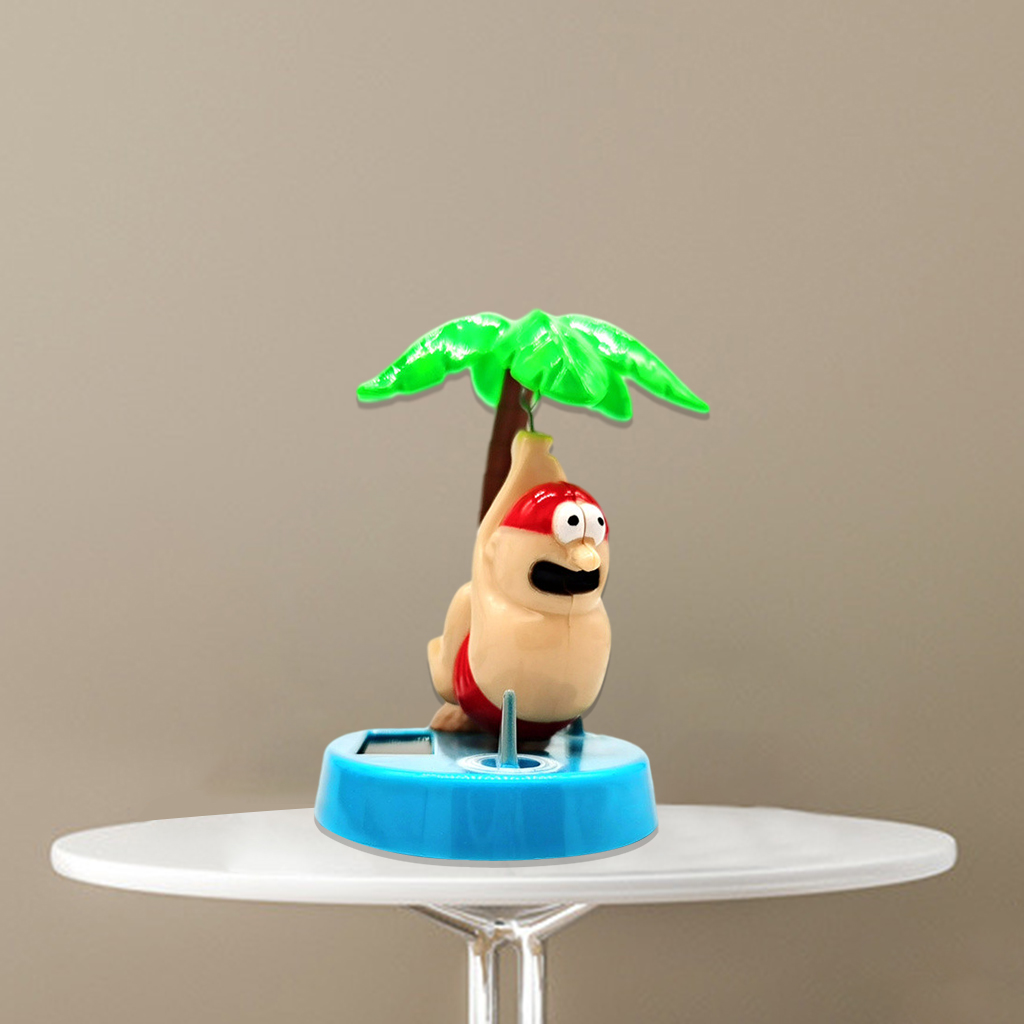 Solar Powered Dancing Animal Swinging Car Animated Shark Dancer Toy Car Decors