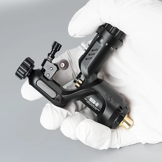 Professional Rotary Tattoo Machine Dragonhawk Raven II Alloy Frame