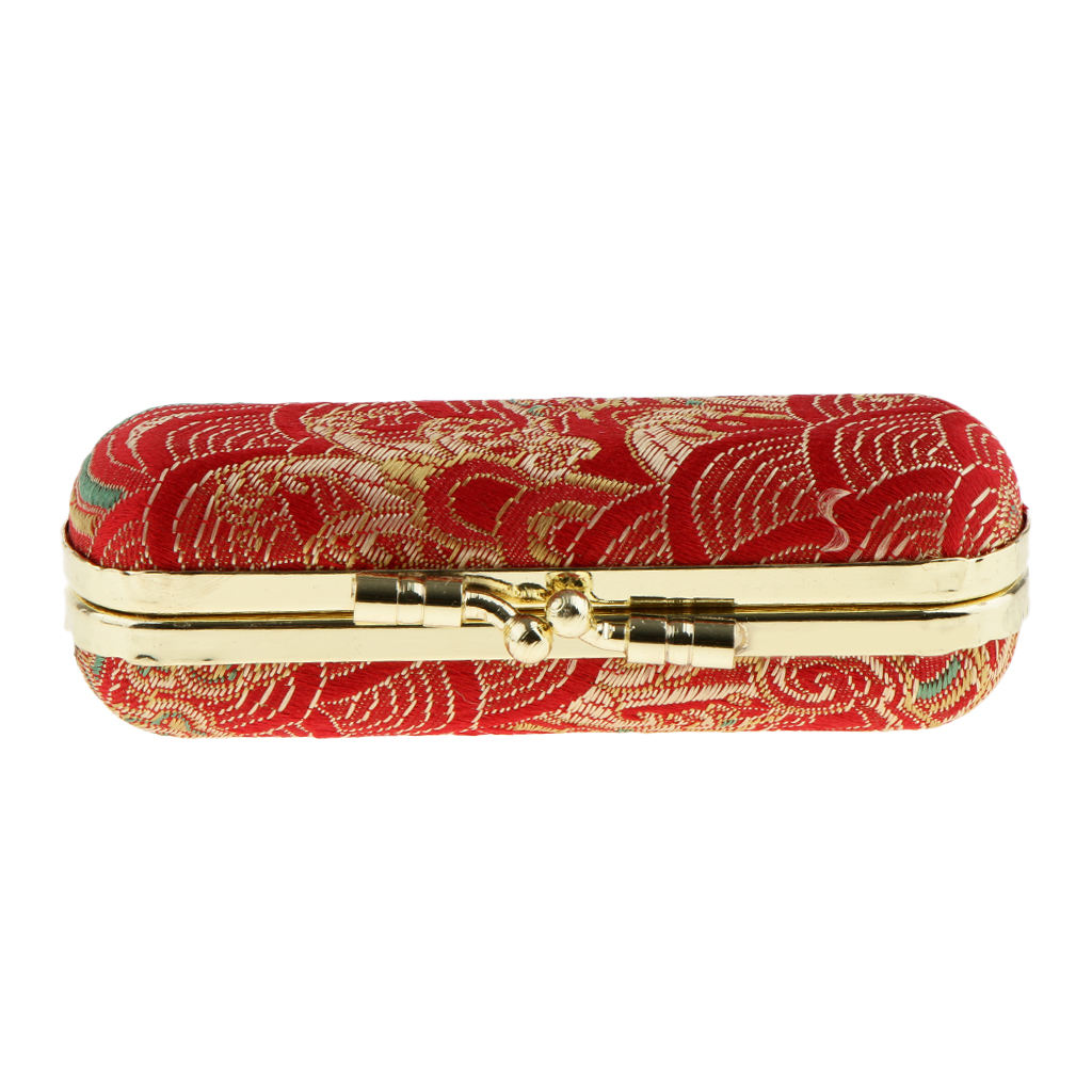 Beauty Travel Embroidery Brocade Lipstick Box Lip Balm Jewelry Box