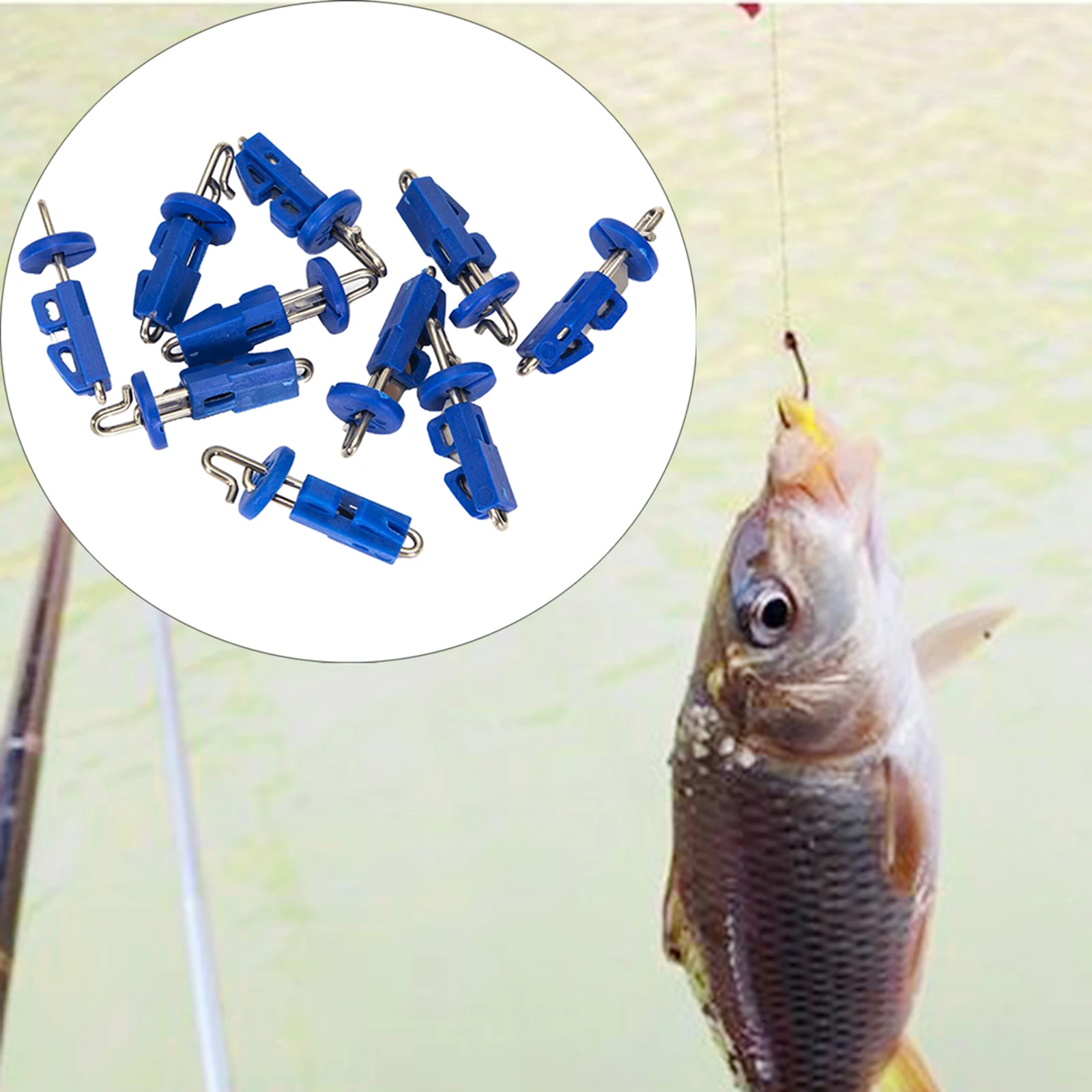 10PCS Bait Clip Fishing Tackle Kit Fishing Hook Release Clip Impact Bait Clip Fishing Hook Decoupling Fishing Accessories
