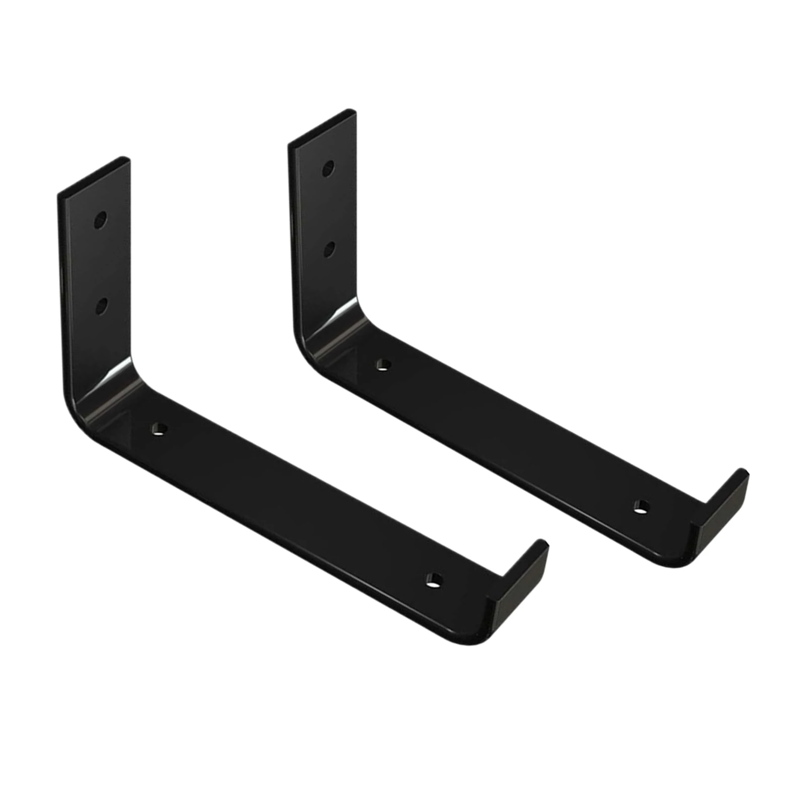 Rustic L-shaped Shelf Brackets Heavy Duty Art Triangle Wall Bracket Support Farmhouse Wall Mount Bar Black