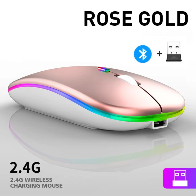 microsoft wireless mouse 1000 Wireless Mouse Bluetooth RGB Rechargeable Mouse Wireless Computer Silent Mause LED Backlit Ergonomic Gaming Mouse For Laptop PC wired gaming mouse