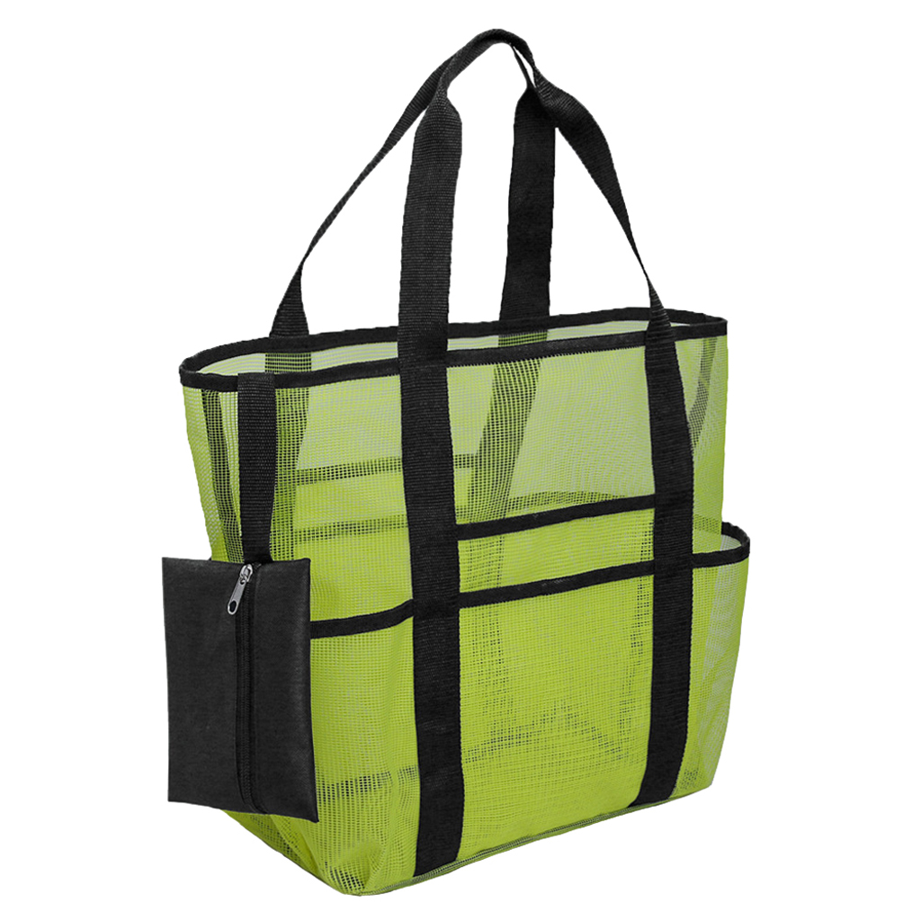 Large Sand Away Mesh Beach Bag Shopping Bags Kids Carrying Toy Bag Quick Drying Transparent Beach Bag