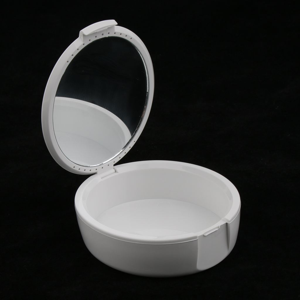  Retainer Box Denture Storage Container Tray Case with Mirror