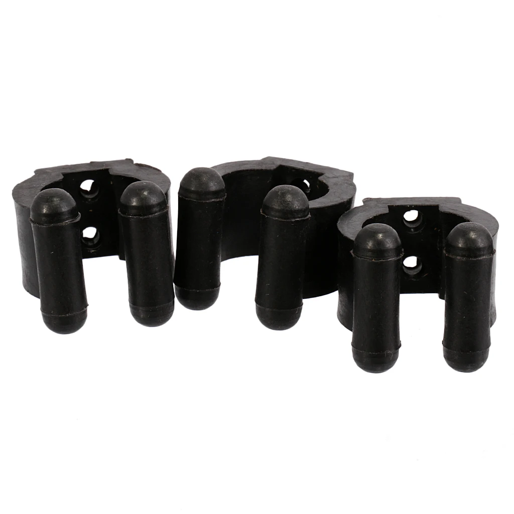 MagiDeal Professional 6Pcs/Lot Small Plastic Cue Clips Round Replacement Cue Clips for Cue Racks Indoor Funny Sport Gifts Black