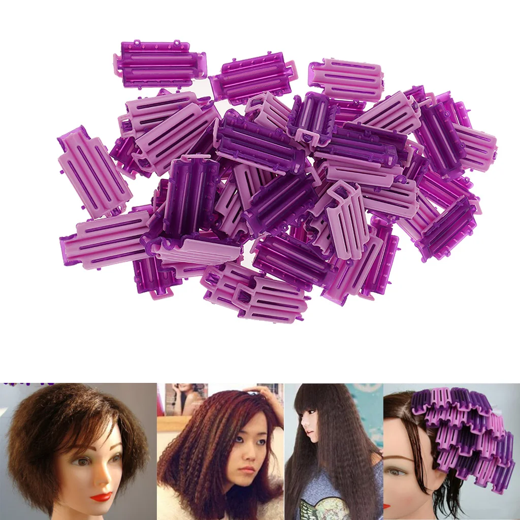 50 Piece Curlers Curling Shaper Clips Set for Curly Curly Hair