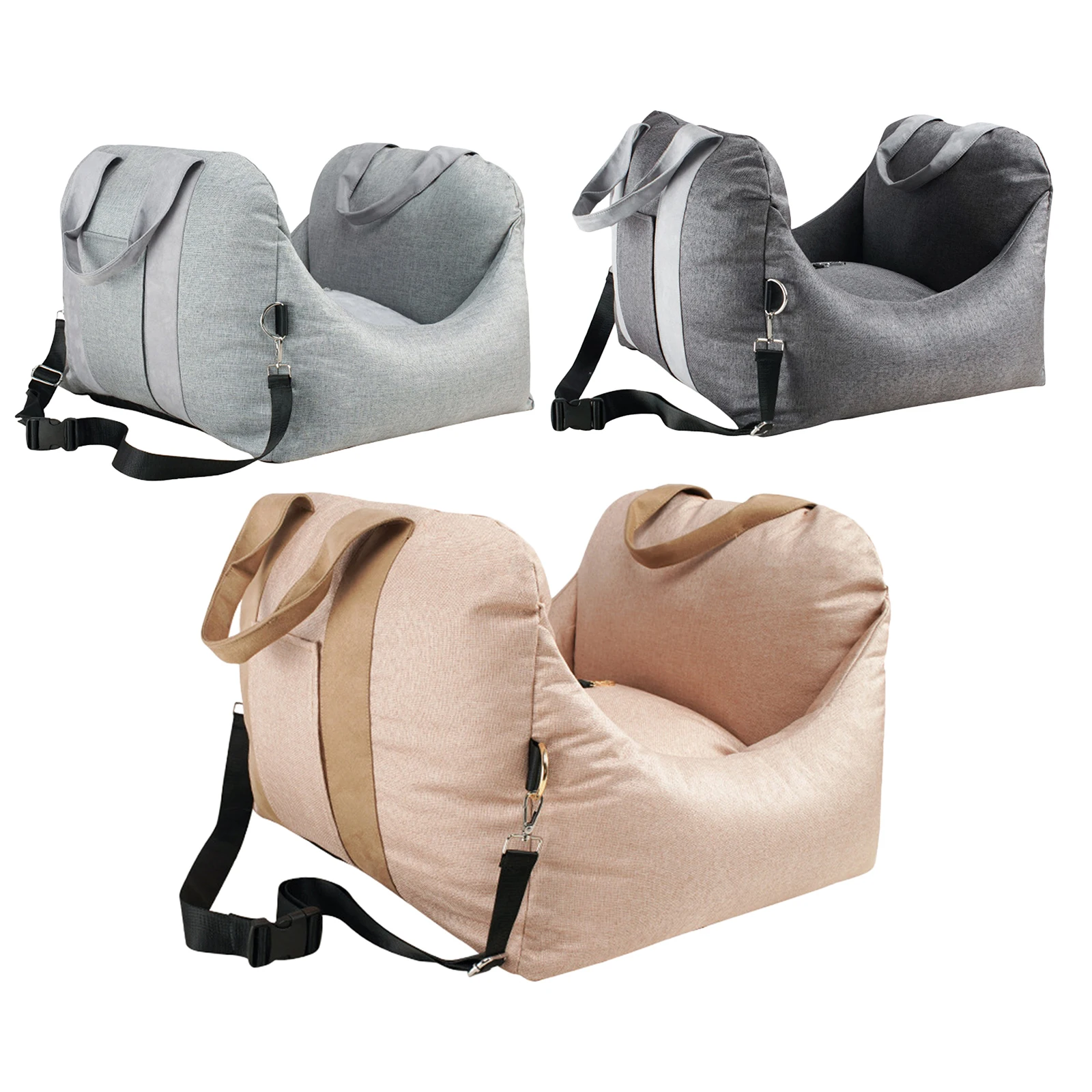 Pet Seat Safety Basket with Storage Pocket Dog Car Seat Bag for Travel Gift Car Cats