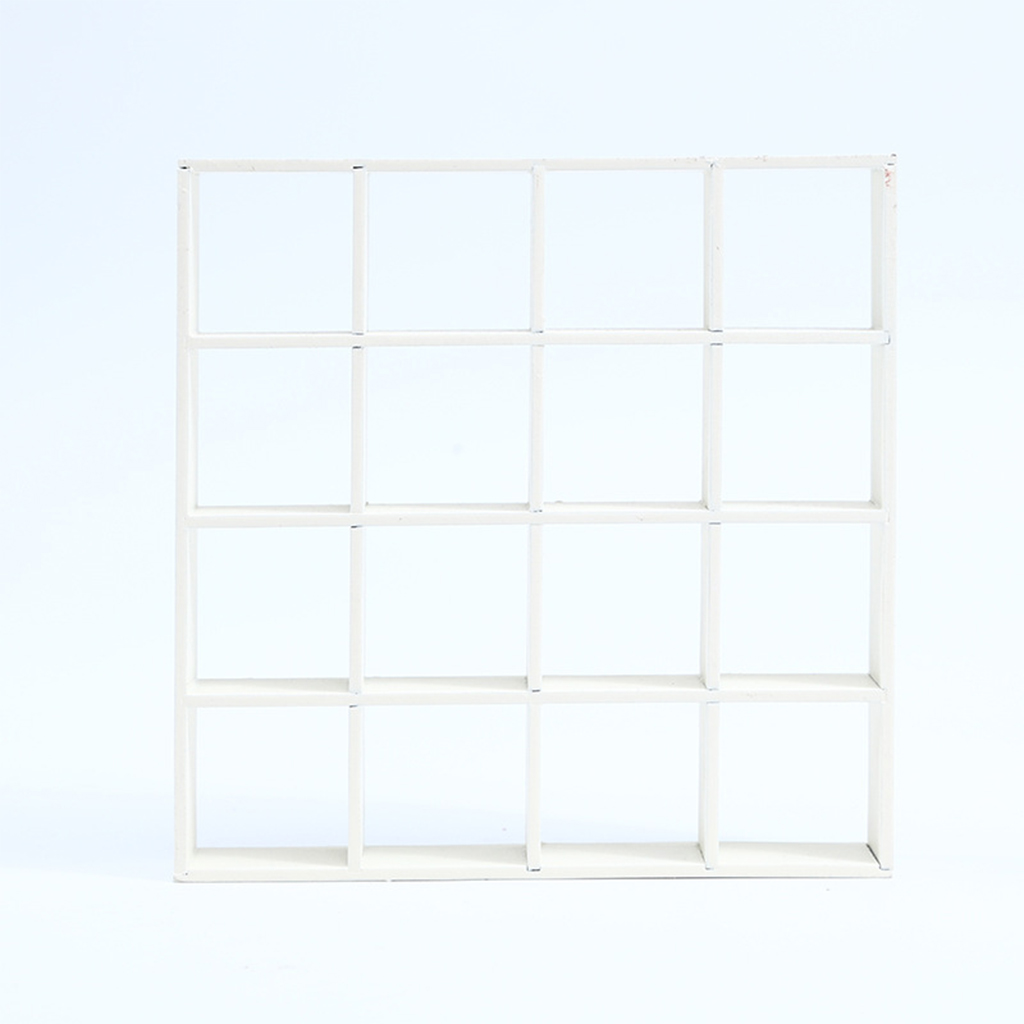 Handmade Mini Birch Wooden Storage Rack 16-Grid Display Shelf Bookcase Stand 1:12 Scale Dollhouse Furniture Ornament