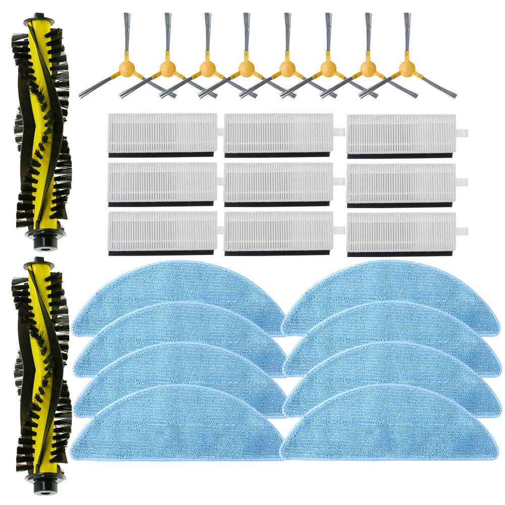 Description Picture 2 of itemSide Brushes Hepa Filter Mop Cloth Main Brush for Neatsvor X500/600 Tesvor X500 Robotic Vacuum Cleaner Accessories Replacement