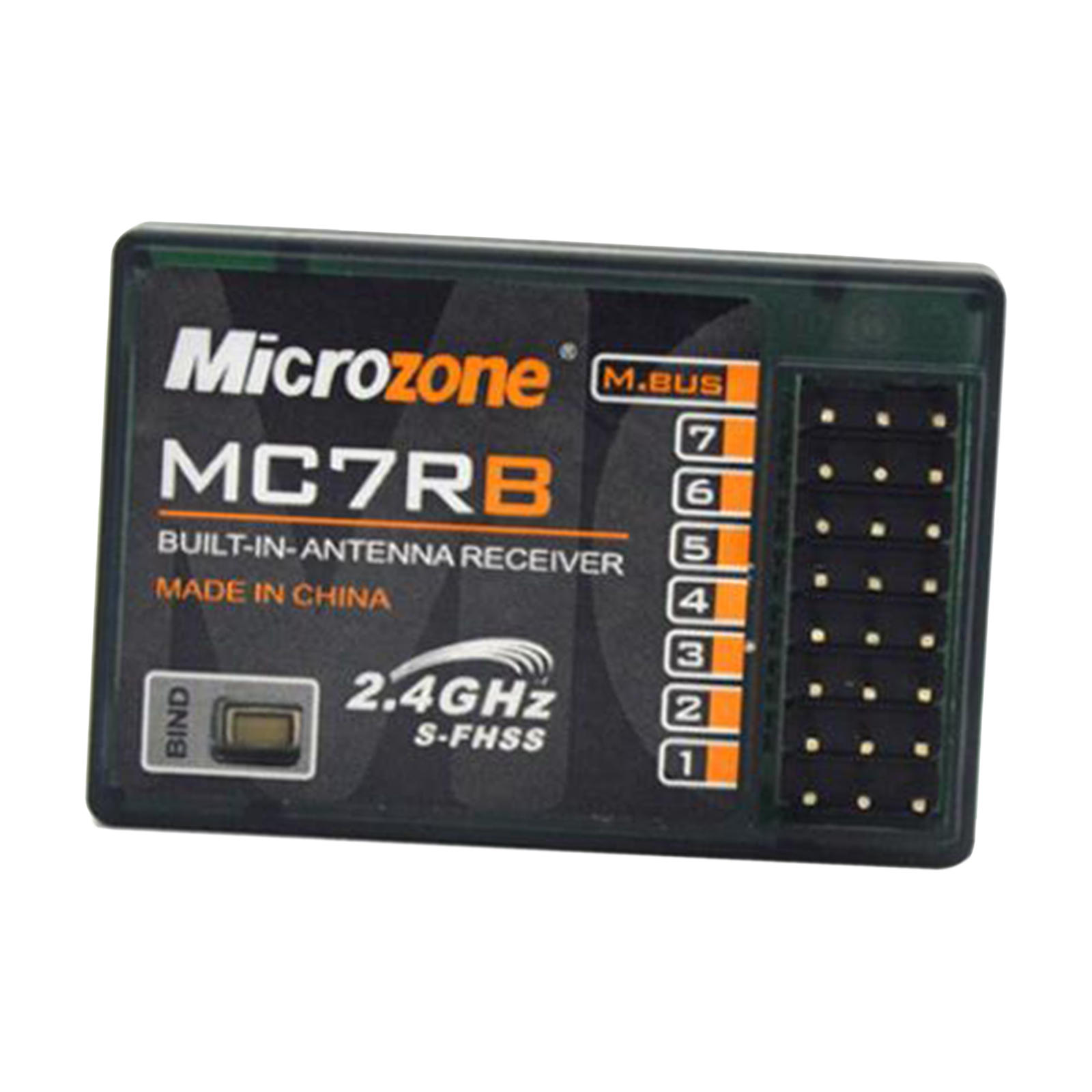 7Channel MC7RB Receiver,2.4G S-FHSS System M-Bus DC4.8-6V for Microzone System Transmitter,RC Airplane Boat Drone Quadcopter