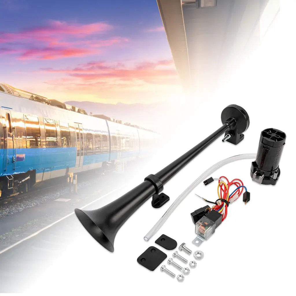17.7inch Super Loud 150db Air Horn Single Trumpet Lorrys Train Speaker Set