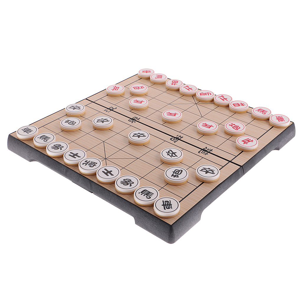 Magnetic Chinese Chess Checkers Xiangqi Chess Pieces Set for Family Game Travel
